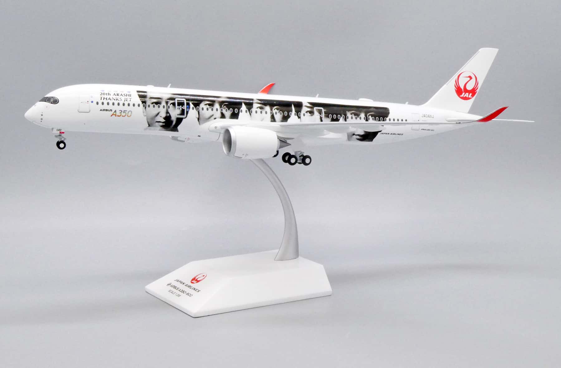 JC Wings 1:200 JAL Japan Airlines Airbus A350-900 XWB '20th Arashi Thanks  Jet - Flaps Up' JA04XJ (EW2359005) - Collectable Aircraft Wings Australia