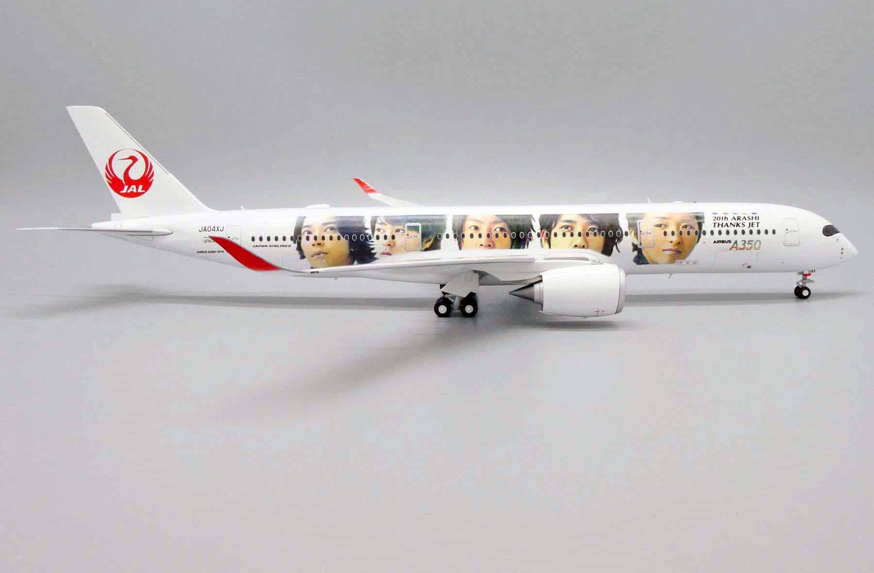 JC Wings 1:200 JAL Japan Airlines Airbus A350-900 XWB '20th Arashi Thanks  Jet - Flaps Up' JA04XJ (EW2359005) - Collectable Aircraft Wings Australia