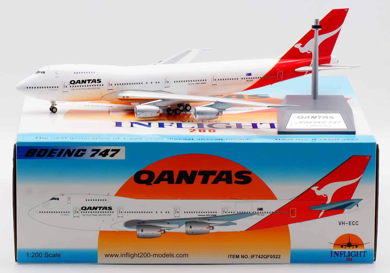 正規品好評InFlight200 1/200 カンタス航空 Boeing 747SP-38 VH-EAA Qantas 民間航空機