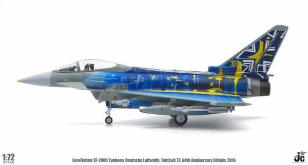 JC Wings Military 1:72 Luftwaffe (German Air Force) Eurofighter EF-2000 Typhoon S '60th Anniversary', TAFW 73, Rostock–Laage 31-18 (JCW-72-2000-008)