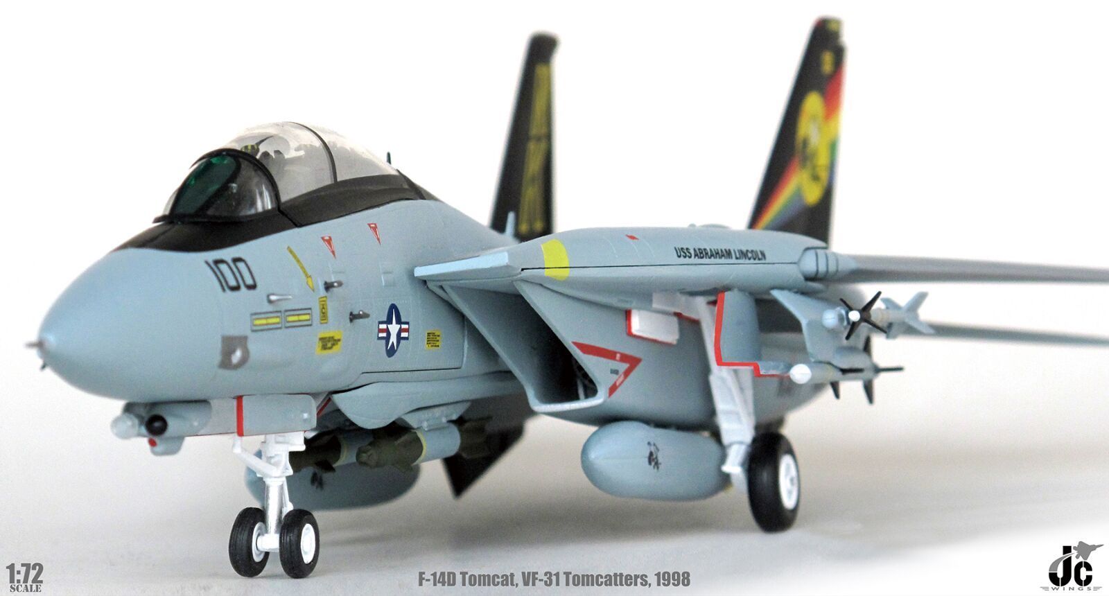 JC Wings Military 1:72 United States Navy (USN) Grumman F-14D Tomcat, VF-31 "Tomcatters" 164348 (JCW-72-F14-001) - Image 7