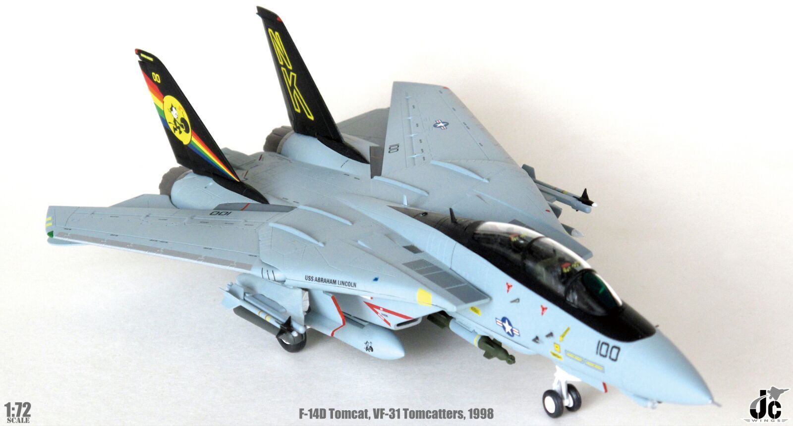 JC Wings Military 1:72 United States Navy (USN) Grumman F-14D Tomcat, VF-31 "Tomcatters" 164348 (JCW-72-F14-001) - Image 4