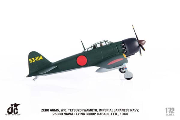 JC Wings Military 1:72 Imperial Japanese Navy Air Service (IJNAS) Mitsubishi A6M5 Zero Model 52 'W.O. Tetsuzo Iwamoto' 53-104 (JCW-72-ZERO-001) - Image 2