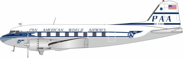 InFlight 200 1:200 Pan American World Airways (Pan Am) Douglas DC-3C 'Clipper Tabitha May' NC-33611 (IFDC3PA0124)