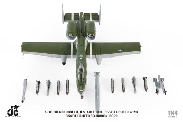 JC Wings Military 1:144 United States Air Force (USAF) Fairchild Republic A-10C Thunderbolt II, "Demo Team", 354th FS "Bulldogs", Davis-Monthan AFB 80-0275 (JCW-144-A10-003) - Image 10