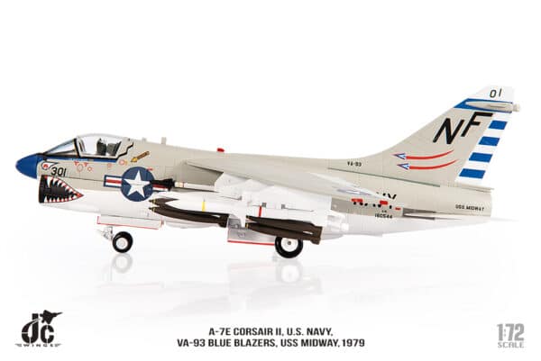 JC Wings Military 1:72 United States Navy (USN) Vought A-7E Corsair II, VA-93 'Blue Blazers', USS Midway 160544 (JCW-72-A7-006)