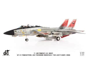 JC Wings Military 1:72 United States Navy (USN) Grumman F-14D Tomcat, VF-31 "Tomcatters", "Last Flight" 164603 (JCW-72-F14-015)