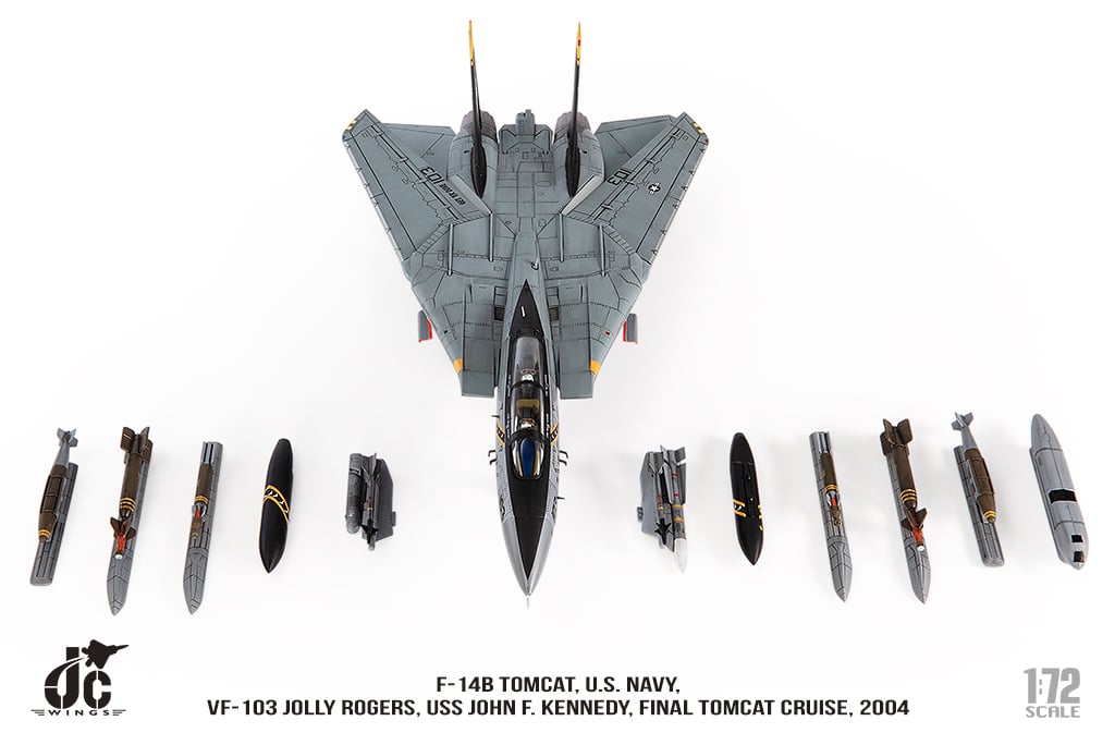 JC Wings Military 1:72 United States Navy (USN) Grumman F-14B Tomcat, VF-103  