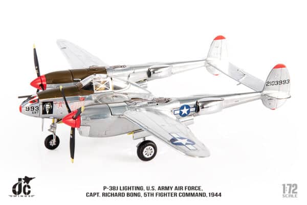 JC Wings Military 1:72 United States Army Air Force (USAAF) Lockheed P-38J Lightning "Marge" 42-103993 (JCW-72-P38-003) - Image 3