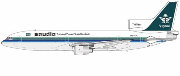 NG Model 1:400 Saudi Arabian Airlines Lockheed L-1011-300-1 TriStar HZ-AHJ (NG32012)