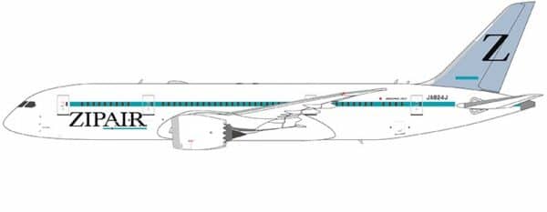 NG Model 1:400 ZIPAIR Tokyo Boeing B787-800 Dreamliner JA824J (NG59019)