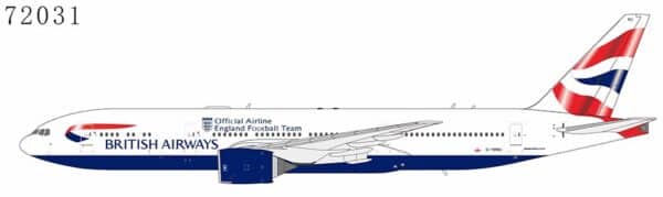 NG Model 1:400 British Airways Boeing B777-200(ER) 'England Football Team' G-YMMJ (NG72031)