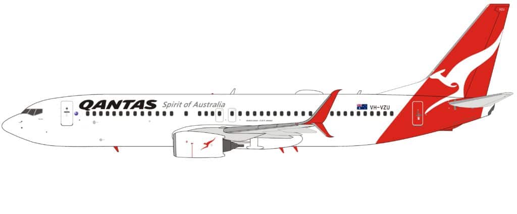 Panda Models 1:400 Qantas Airways Boeing B737-800S "Lorne" VH-VZU (PM62405)