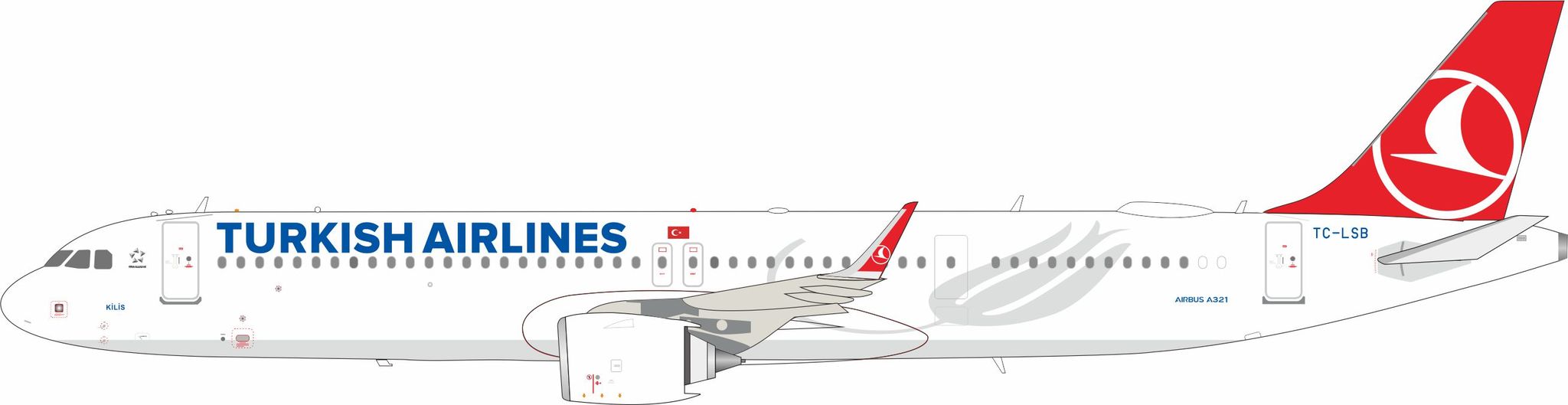 J-Fox Models 1:200 Turkish Airlines Airbus A321neo 