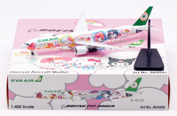 Aviation 400 1:400 Eva Air Boeing B777-300(ER) "Hello Kitty - Besties Jet" B-16722 (AV4280)
