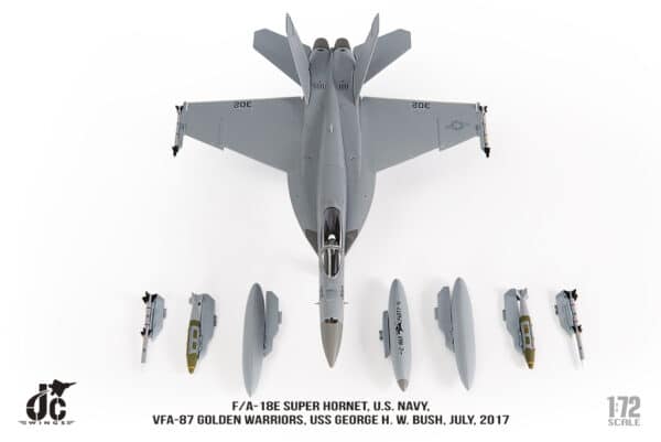 JC Wings Military 1:72 United States Navy (USN) Boeing F/A-18E Super Hornet, VFA-87 "Golden Warriors" 168912 (JCW-72-F18-021) - Image 16