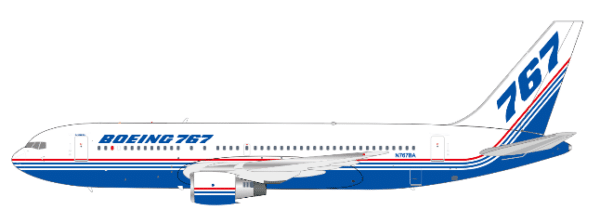 JC Wings 1:400 Boeing Aircraft Company Boeing B767-200 "House Colours" N767BA (LH4412)