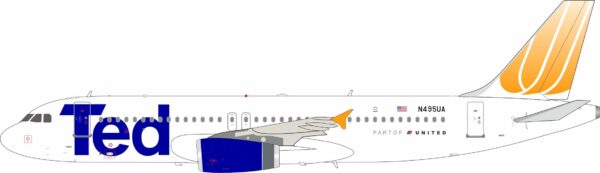 InFlight 200 1:200 Ted Airbus A320-200 N495UA (IF320UA05R)