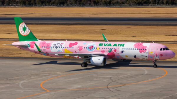 NG Models Ultimate 1:400 Eva Air Airbus A321-200S "Hello Kitty - Pinky Jet" B-16217 (NG13122)