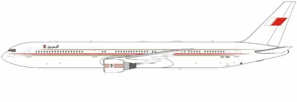 Panda Models 1:400 Bahrain Royal Flight Boeing B767-400(ER) VIP "Gulf of Bahrain" A9C-HMH (PM62510)