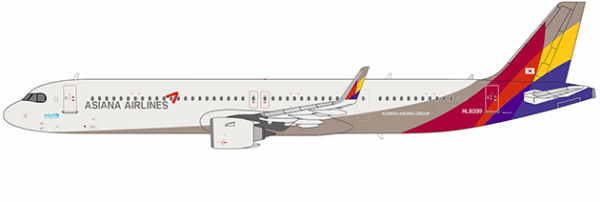 NG Models 1:400 Asiana Airlines Airbus A321neo HL8399 (NG13128)