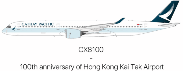 NG Models 1:400 Cathay Pacific Airbus A350-1000 XWB "100th Anniversary of Kai Tak Airport" B-LXI (NG57021)