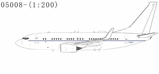 NG Models 1:200 United States Air Force (USAF) Boeing C-40B Clipper (B737-700) 02-0042 (NG05008)