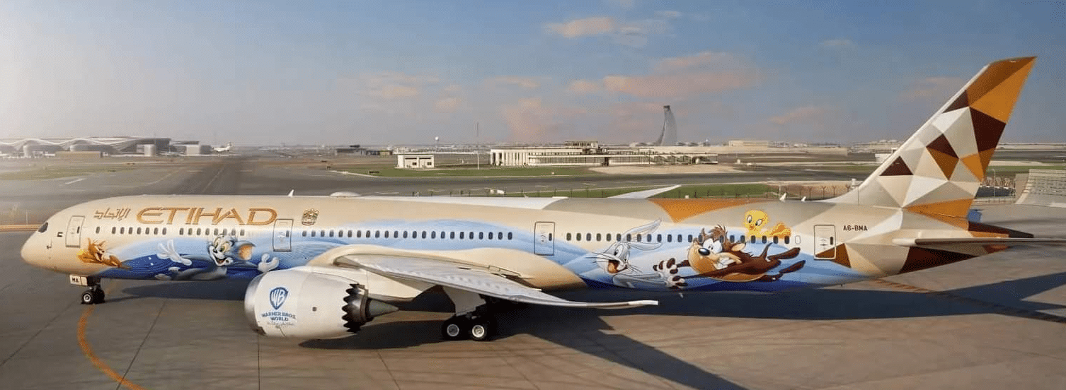 NG Models 1:400 Etihad Airways Boeing B787-10 Dreamliner "Warner Bros. World Abu Dhabi" A6-BMA (NG56031)