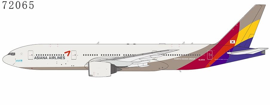 NG Models 1:400 Asiana Airlines Boeing B777-200(ER) HL8254 (NG72065)
