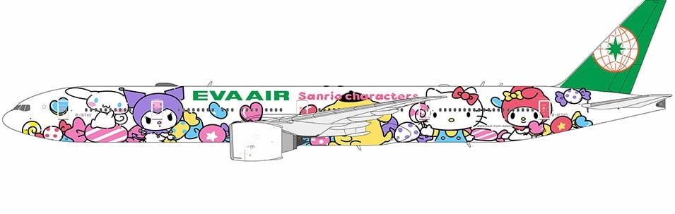 NG Models 1:400 Eva Air Boeing B777-300(ER) "Hello Kitty - Lolly Jet" B-16740 (NG73074)