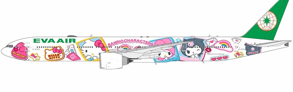 NG Models 1:400 Eva Air Boeing B777-300(ER) "Hello Kitty - Besties Jet" B-16722 (NG73076)