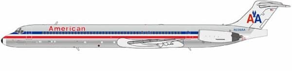 NG Models 1:400 American Airlines McDonnell Douglas MD-82 N236AA (NG83008)