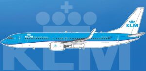 Aero Polaris 1:400 KLM Royal Dutch Airlines Boeing B737-800w "Red-crested Pochard" PH-BCL (HA7380015)