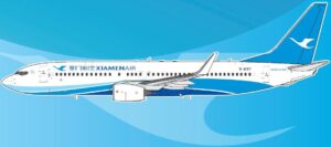Aero Polaris 1:400 Xiamen Airlines Boeing B737-800w B-1287 (HA7380017)