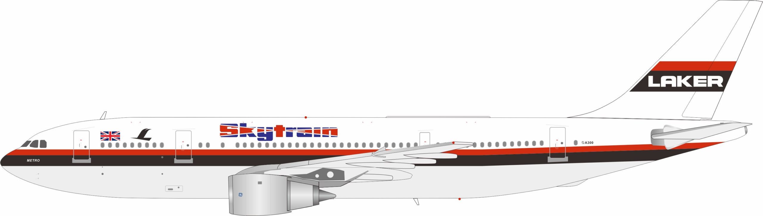 InFlight 200 1:200 Laker Airways Airbus A300B4-200 "Metro" G-BIMA (IF300GK1125)