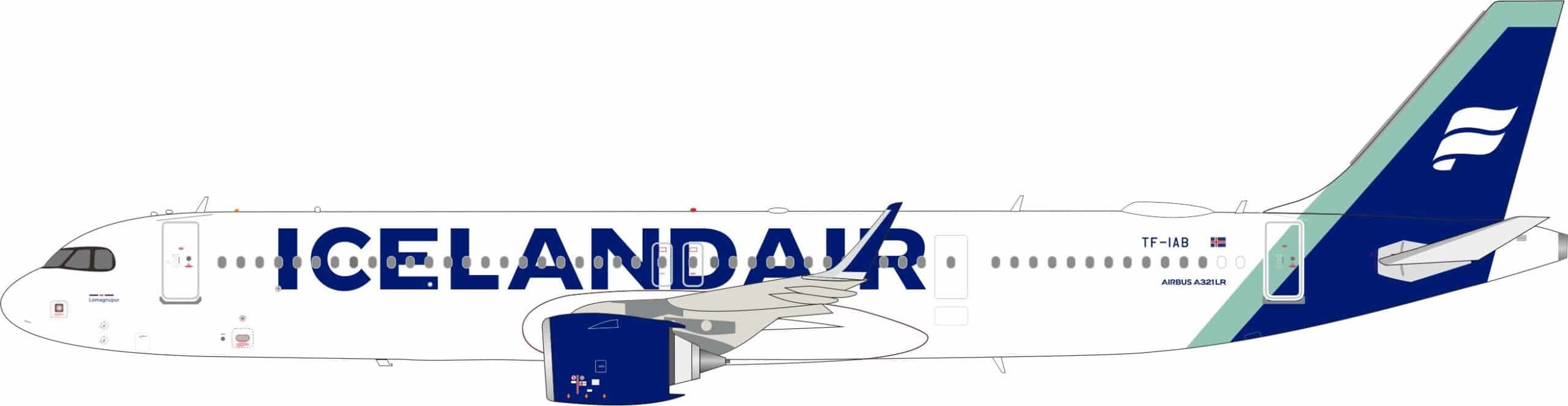 InFlight 200 1:200 Icelandair Airbus A321neo "Lomagnupur" TF-IAB (IF321MF0725)