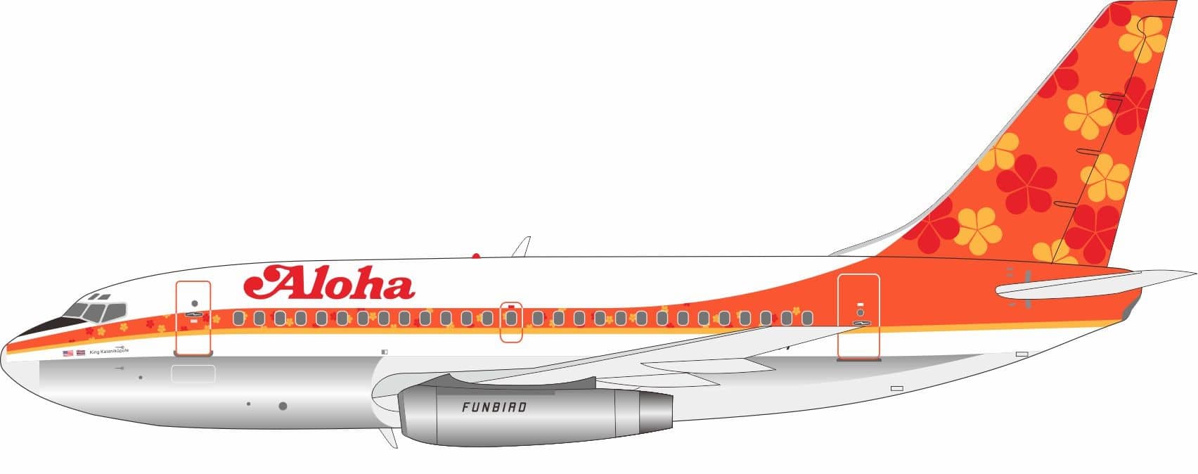 InFlight 200 1:200 Aloha Airlines Boeing B737-200 N73717 (IF731AQO825P)