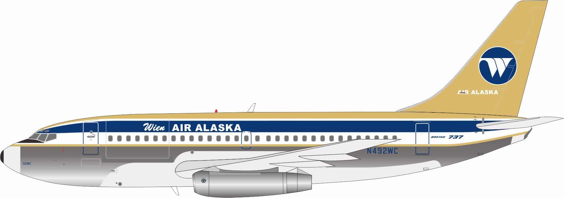 InFlight 200 1:200 Wien Air Alaska Boeing B737-200C N492WC (IF732WC1124P)