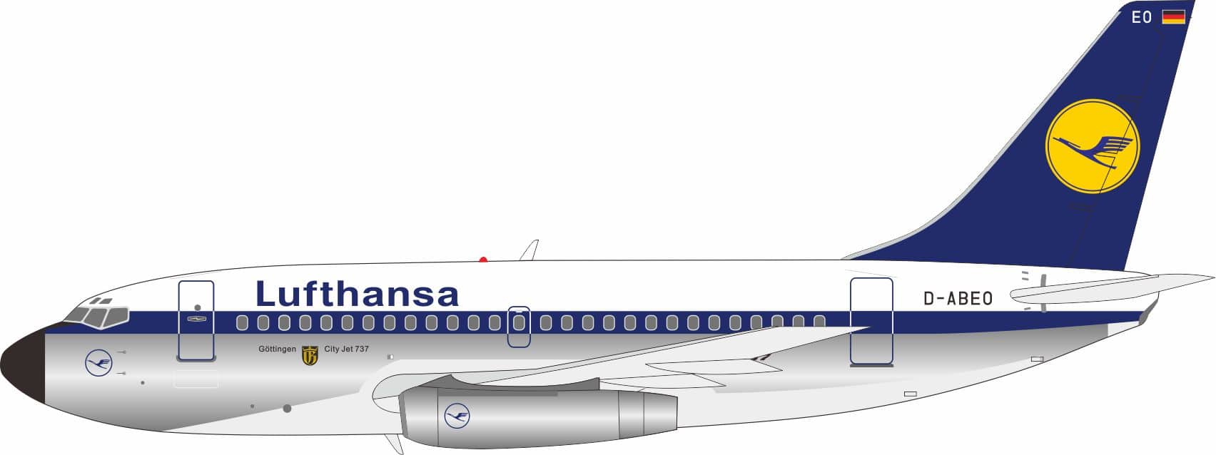 J-Fox Models 1:200 Lufthansa Boeing B737-100 "Gottingen" D-ABEO (JF-737-1-001P)