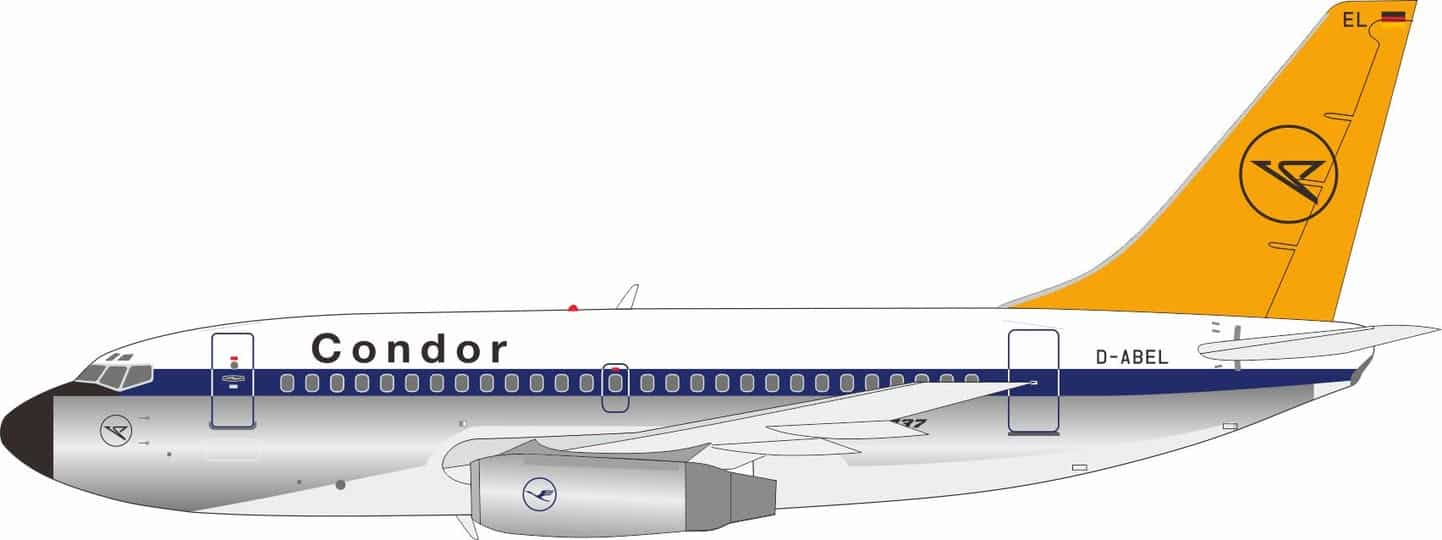 J-Fox Models 1:200 Condor Boeing B737-100 D-ABEL (JF-737-1-002P)