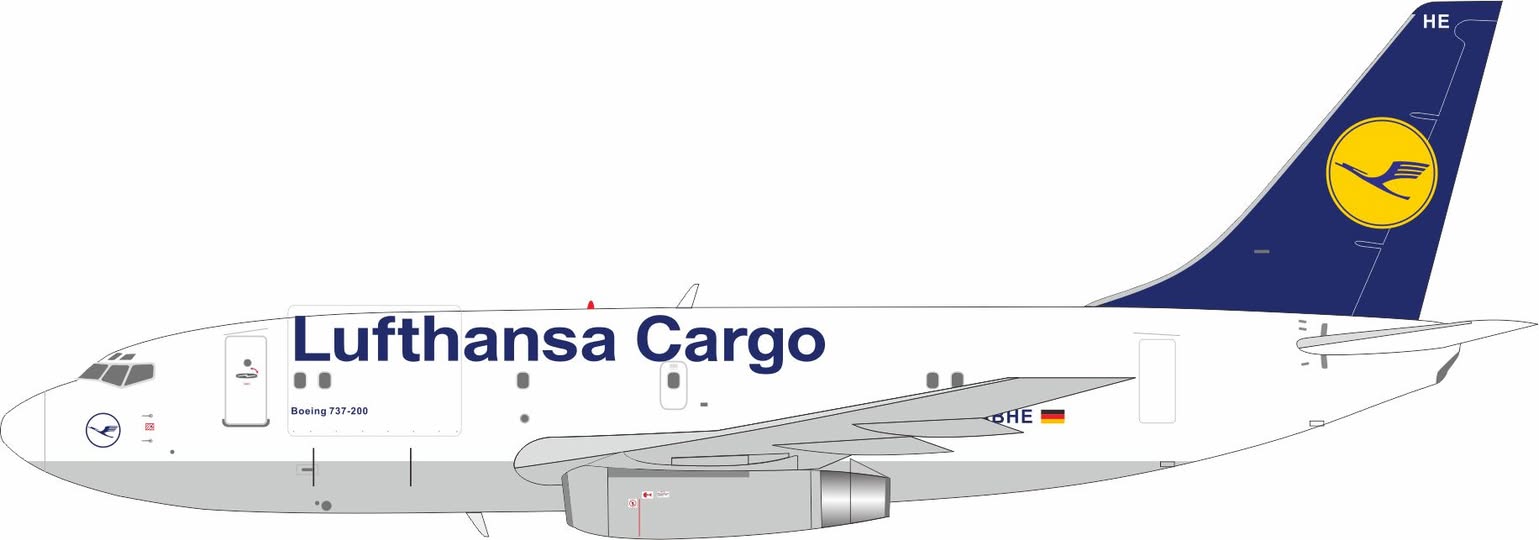 J-Fox Models 1:200 Lufthansa Cargo Boeing B737-200C D-ABHE (JF-737-2-014)