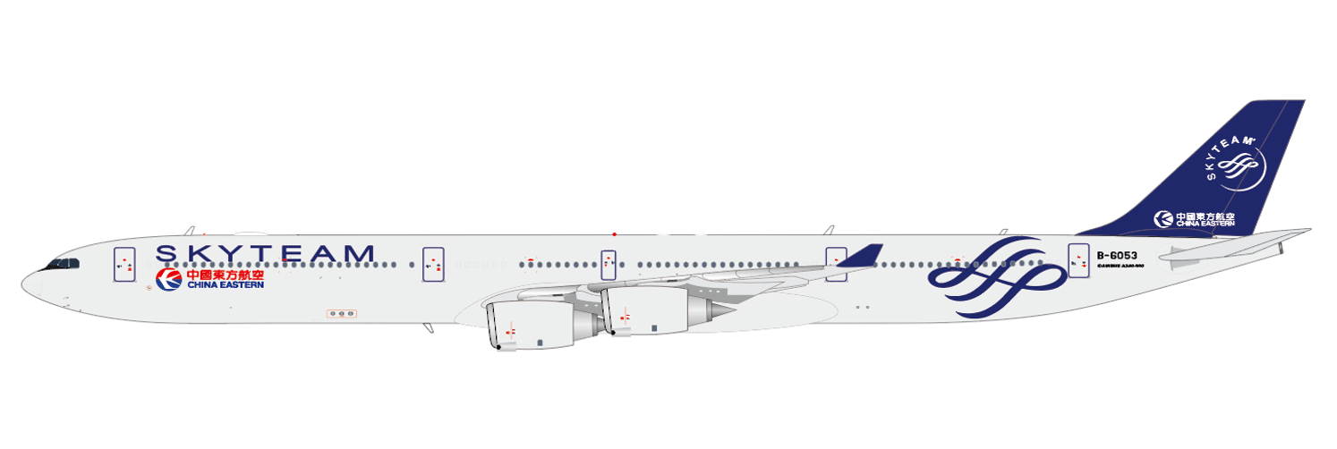 JC Wings 1:400 China Eastern Airlines Airbus A340-600 "SkyTeam" B-6053 (XX40395)