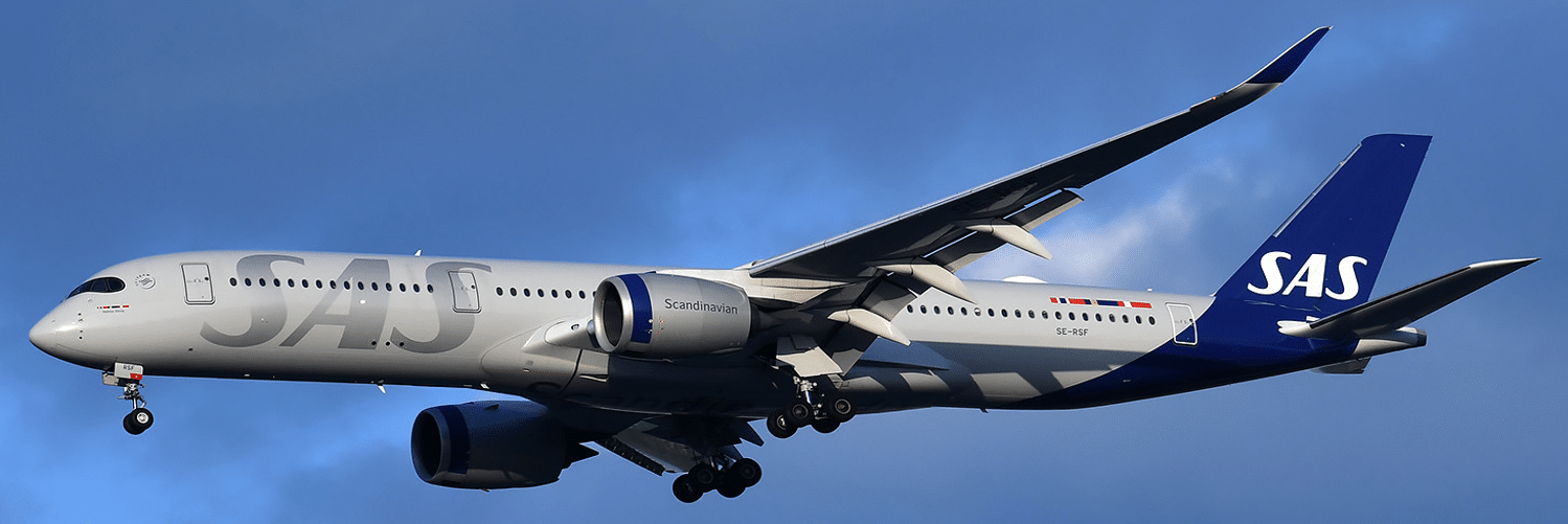 JC Wings 1:400 SAS Scandinavian Airlines Airbus A350-900 XWB "Hjalmar Viking - Flaps Up" SE-RSF (XX40770)