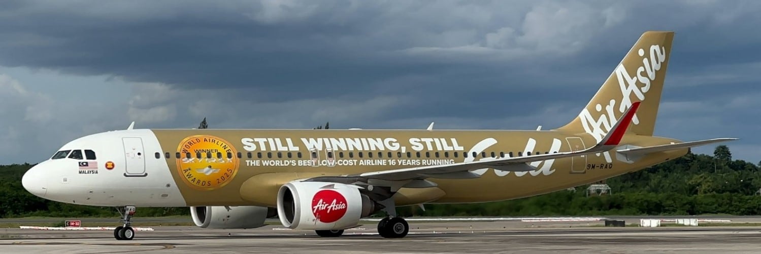 JC Wings 1:400 AirAsia Airbus A320neo "Still Winning, Still Gold" 9M-RAQ (XX40776)