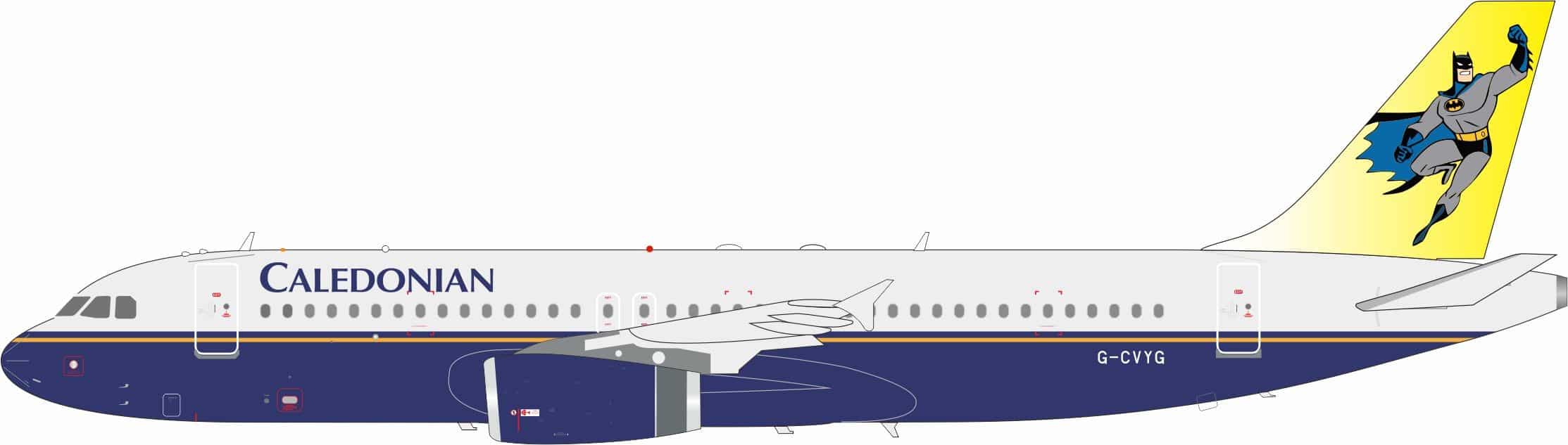 InFlight 200 1:200 Caledonian Airways Airbus A320-200 "Batman" G-CVYG (B-320-VYG)