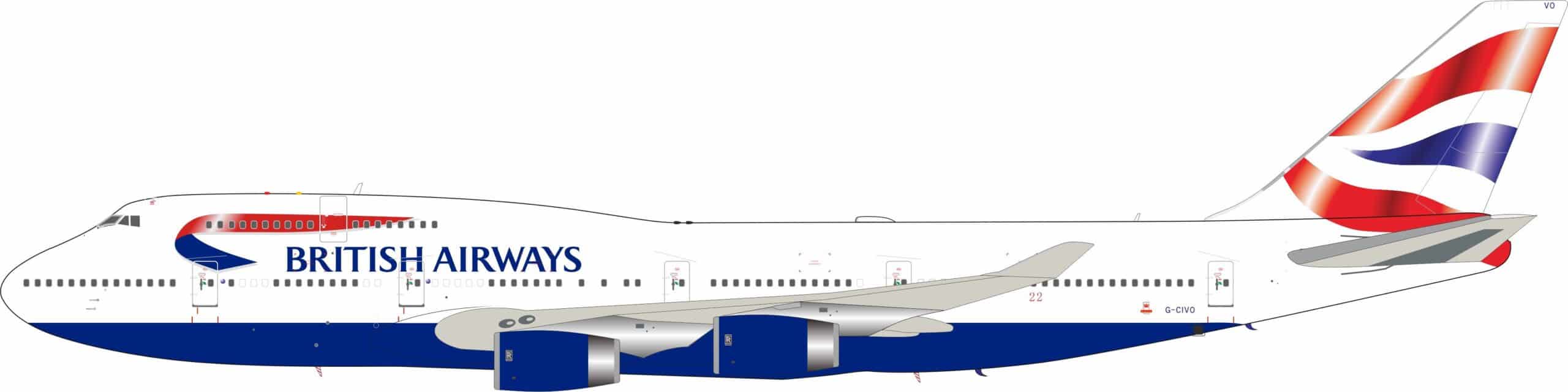 InFlight 200 1:200 British Airways Boeing B747-400 G-CIVO (B-744-CIVO)