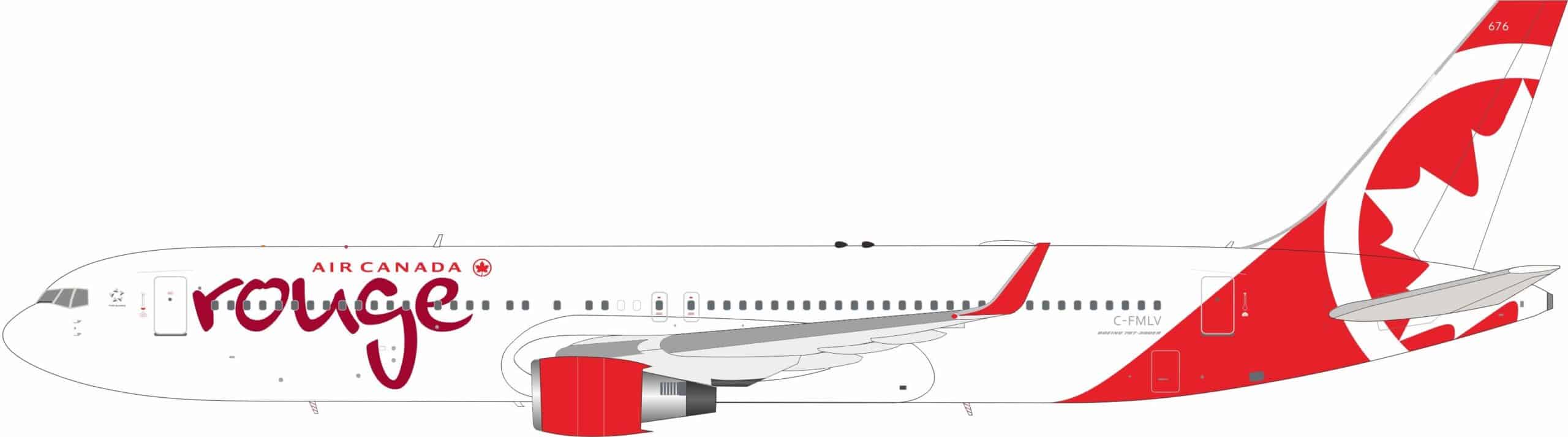 InFlight 200 1:200 Air Canada Rouge Boeing B767-300(ER)w C-FMLV (B-763-RV-MLV)