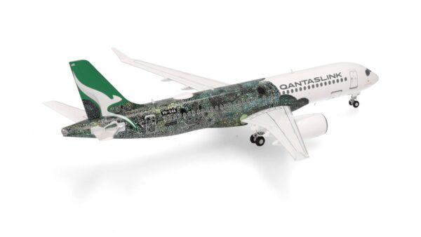 Herpa Wings 1:200 QantasLink (National Jet Systems) Airbus A220-300 "Minyma Kutjara Tjukurpa" VH-X4A (HE573351) - Image 4