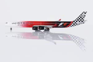 HX Models 1:400 Etihad Airways Airbus A340-600 "2009 Abu Dhabi Grand Prix - Flaps Down" A6-EHJ (HY346091F)