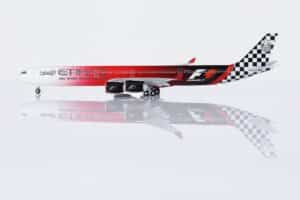HX Models 1:400 Etihad Airways Airbus A340-600 "2015 Abu Dhabi Grand Prix - Flaps Down" A6-EHJ (HY346094F)